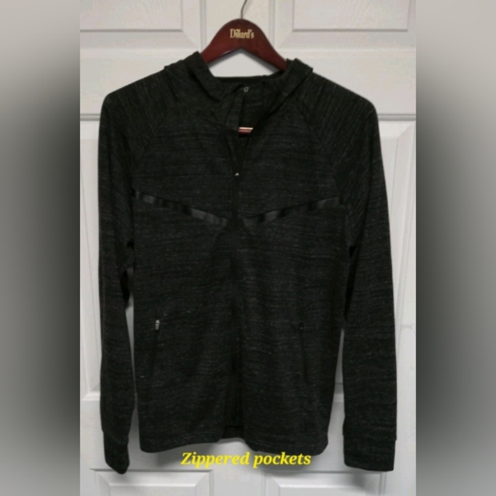 BCG Charcoal Zip-Up Sweater Sz L